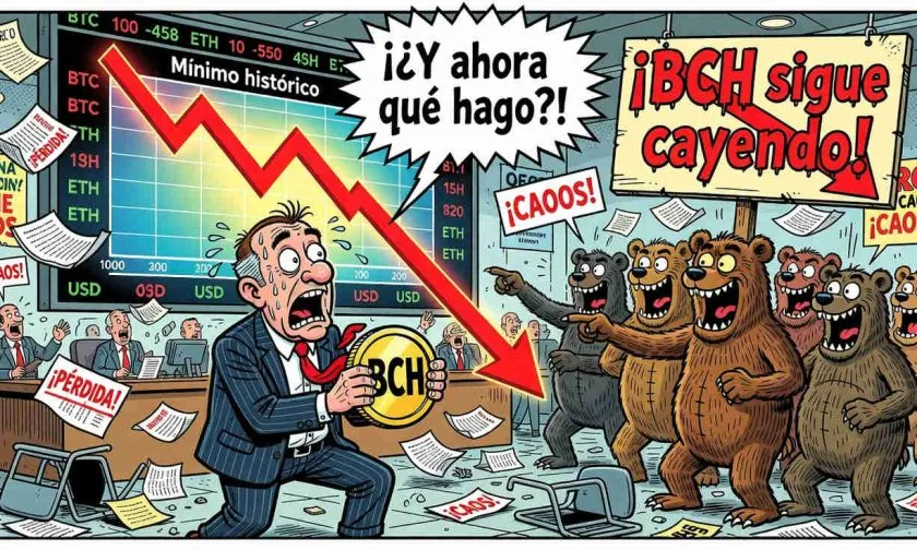 Bitcoin Cash se desploma a $215,27, acumulando 63% de pérdidas anuales