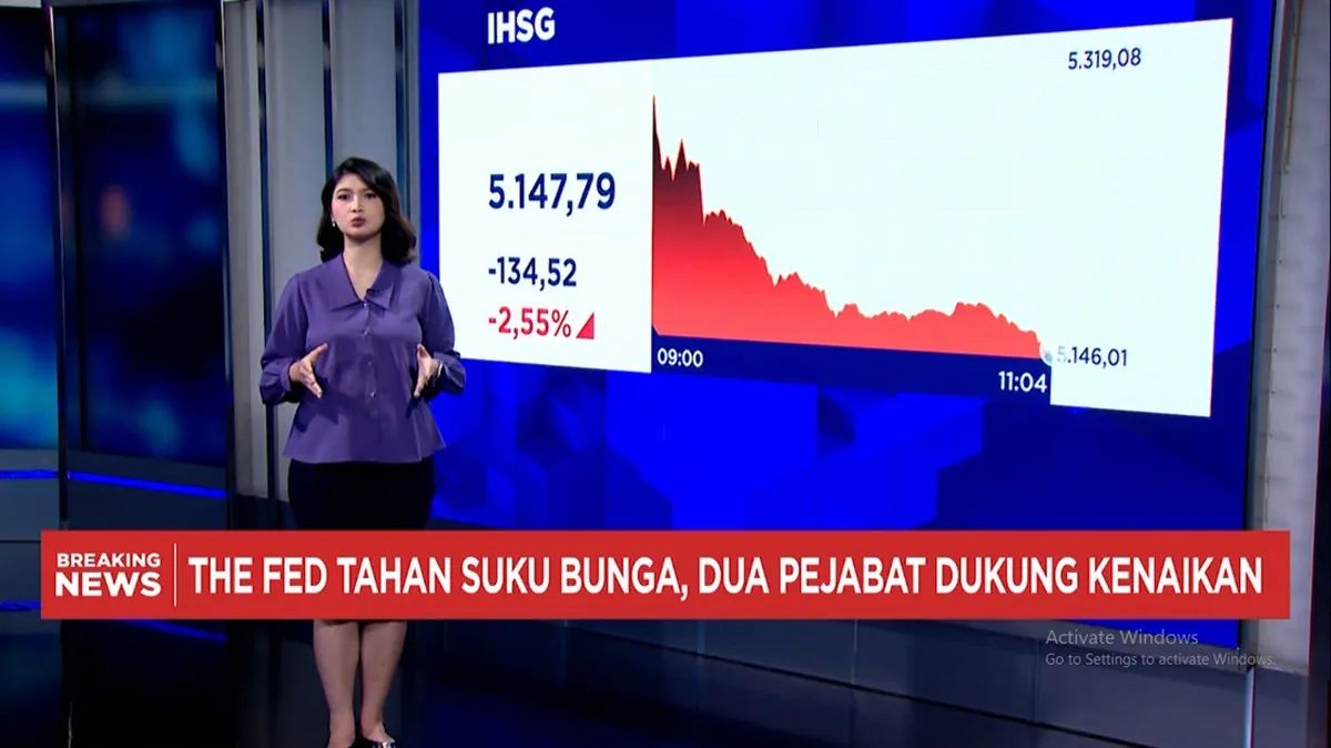 IHSG anjlok 2,5% ke level 5.100-an akibat aksi jual masif investor