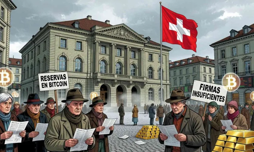 Suiza suspende iniciativa para que su banco central acumule Bitcoin por falta de firmas