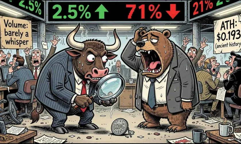 XDC intenta un rebote del 2.5%: ¿reversión técnica o espejismo en un mercado exhausto?