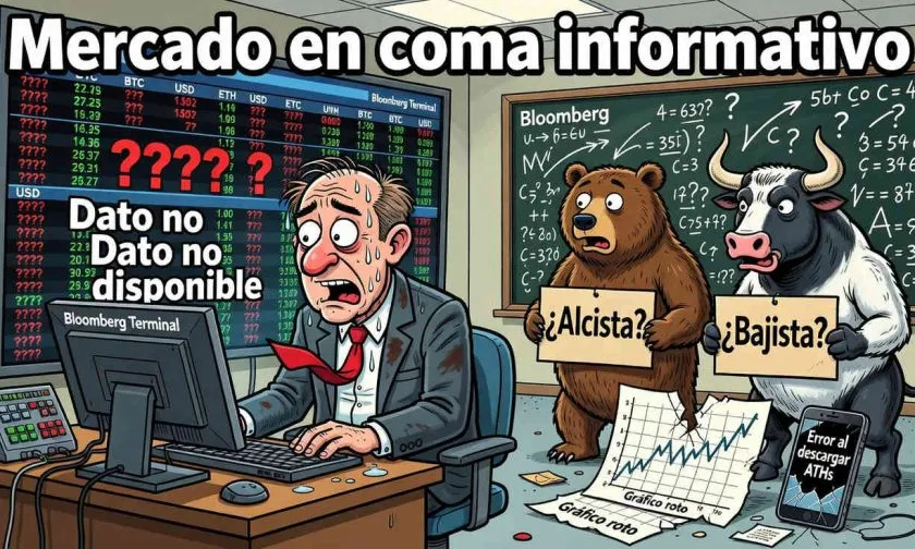 Bitcoin al borde del colapso mientras los datos desaparecen el 3 de abril de 2025