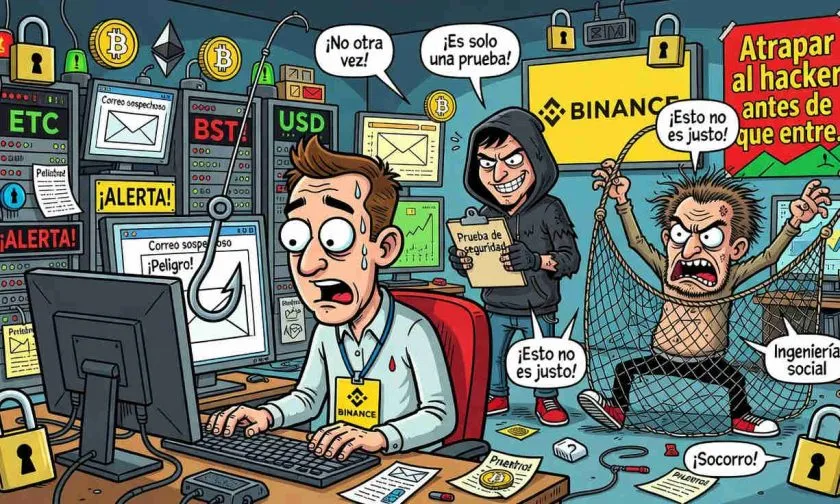 Binance pone a prueba a sus empleados con ataques de phishing contra la ingeniería social