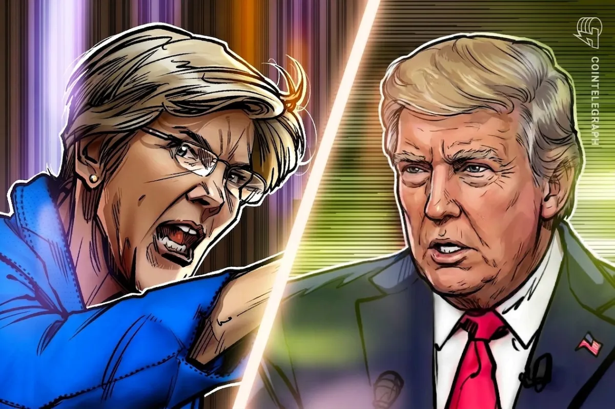 Elizabeth Warren exige detalhes sobre ganhos de Trump com criptomoedas em 2026