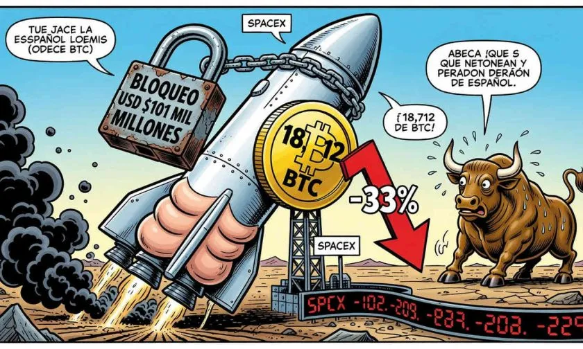 SpaceX revela 18,712 Bitcoin y un bloqueo de USD $101 mil millones