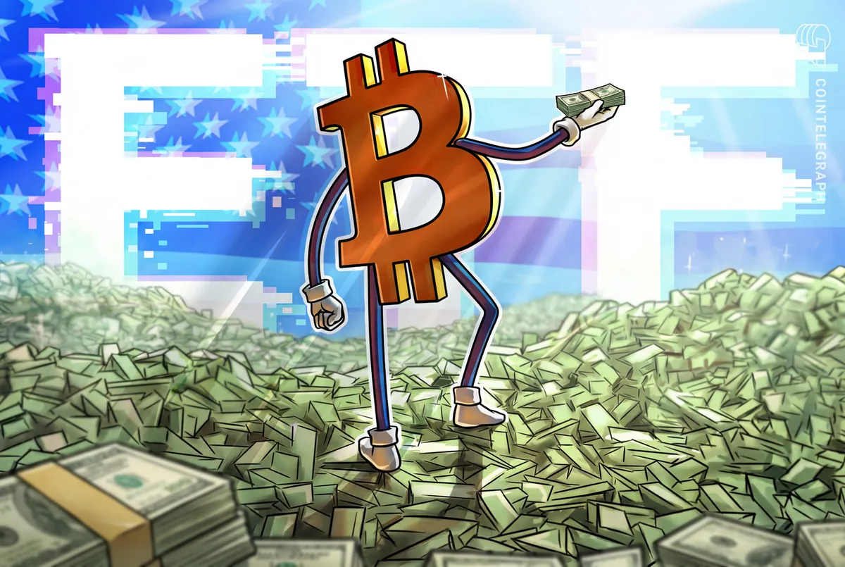 ETFs de Bitcoin à vista nos EUA superam US$ 200 milhões em entradas pela 1ª vez desde maio