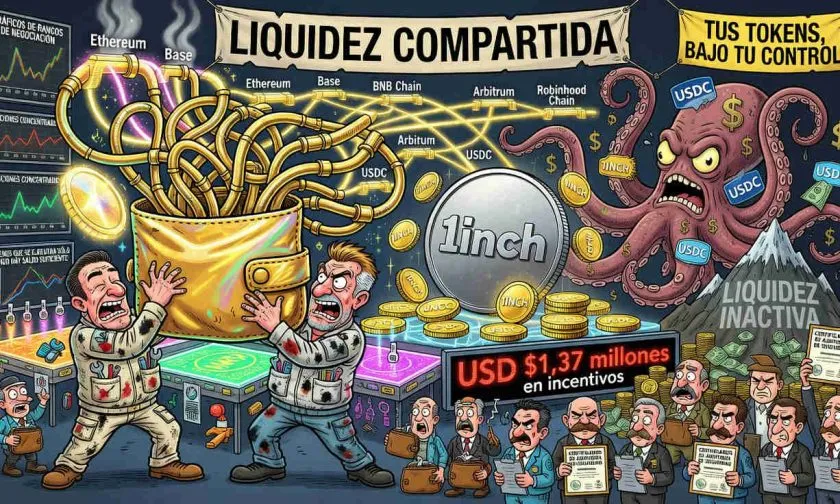 1inch expande Aqua a 13 redes Blockchain, promete aprovechar mejor la liquidez DeFi