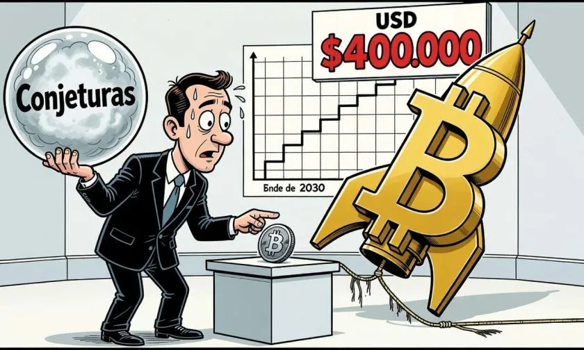 Brian Armstrong prevé Bitcoin en USD $400.000 para 2030, pero sin garantías