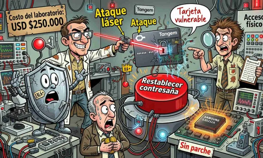 Ledger revela falla crítica en Tangem: un ataque láser puede resetear contraseñas