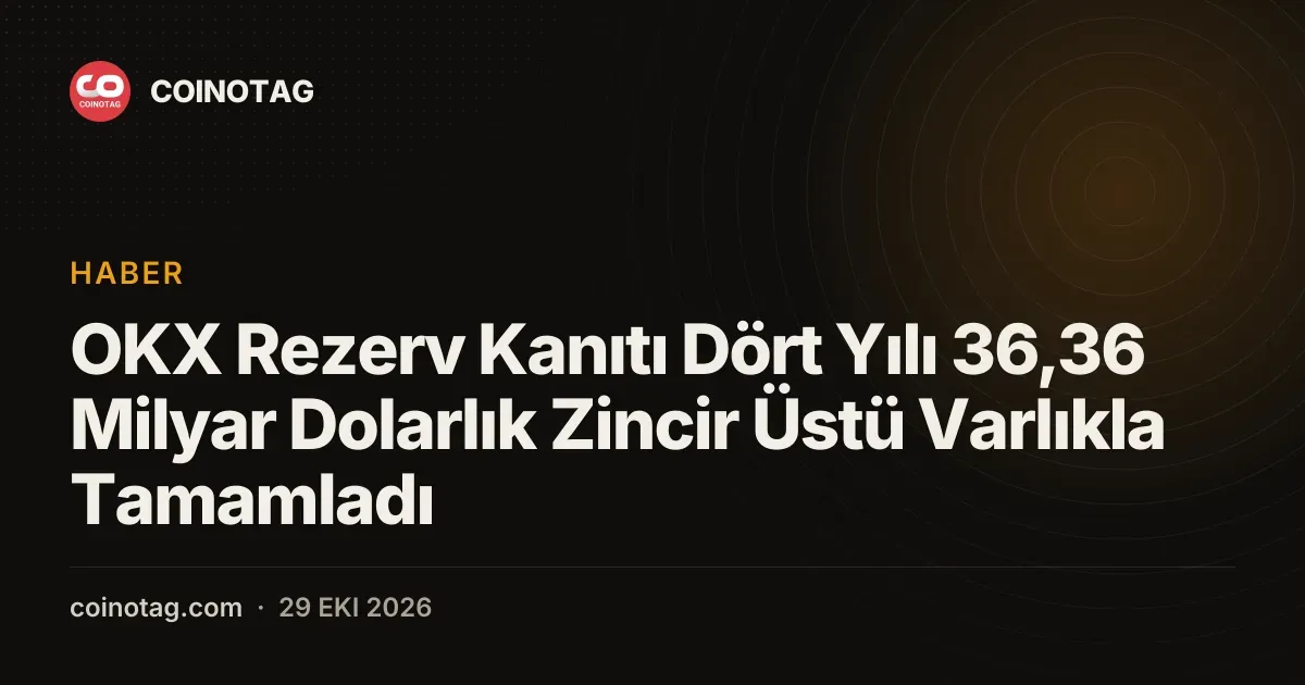 OKX dorduncu yilini 36,36 milyar dolarlik zincir ustu varlikla kutladi