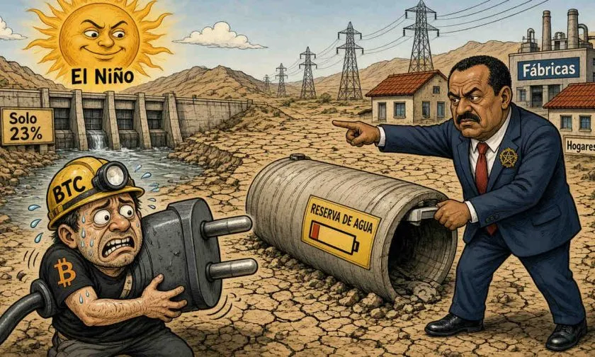 Etiopía limita suministro eléctrico a mineros de Bitcoin al 23% por sequía