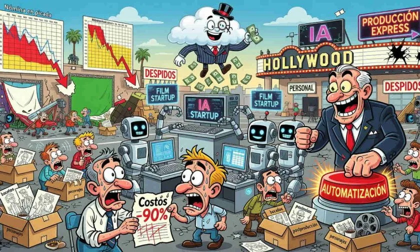 La IA recorta 90% los costos de animación mientras Hollywood enfrenta despidos masivos