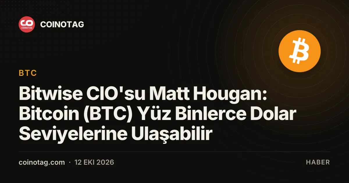 Bitwise CIO'su Matt Hougan: Bitcoin (BTC) Yüz Binlerce Dolar Seviyelerine Ulaşabilir