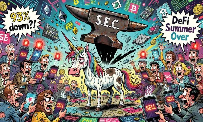 Uniswap se desploma 13% el 18 de junio ¿reinicio o colapso del gigante DeFi?