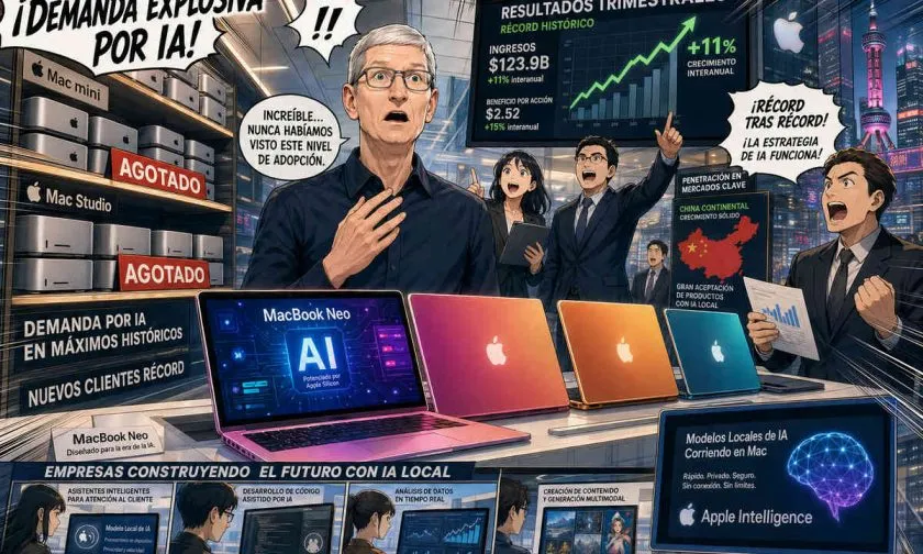 Apple atribuye a la IA la sorpresiva alza en ventas de Mac durante el trimestre