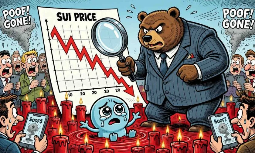 SUI se desploma un 33% en dos semanas y pone a prueba el soporte de USD 0,66