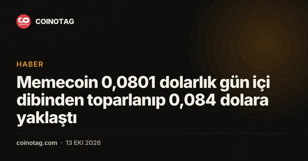 Dogecoin, 0,0801 dolardan 0,084 dolara toparlandı, ETF'lerden 399.460 dolar çıkış oldu