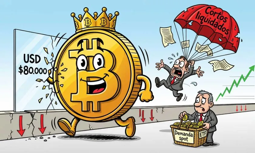 Analistas advierten que Bitcoin debe mantener demanda spot para romper USD $80.000