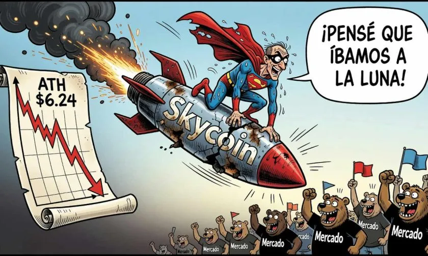 Skycoin se desploma un 4.47% en 24 horas y pone en alerta a los inversores