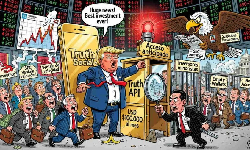 SEC investiga plan de Trump para vender acceso temprano a publicaciones en Truth Social