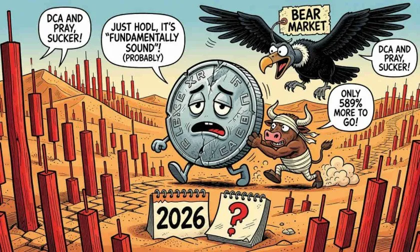 XRP se consolida en zona de soporte crítico mientras el volumen se desploma un 49%