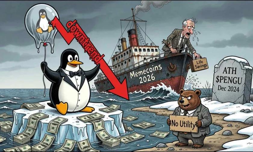 Pudgy Penguins ($PENGU) se hunde a nuevos mínimos: la sombra del ATH de 2024 sigue alejándose