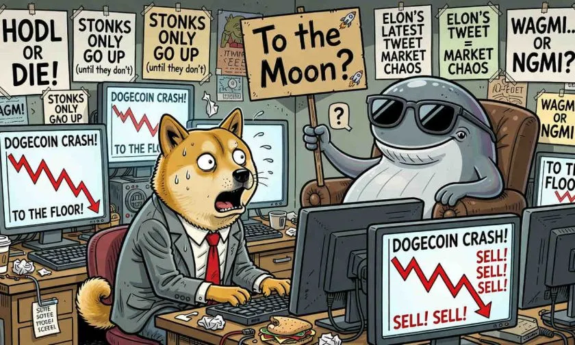 Dogecoin se desploma un 1.60% y pone a prueba el soporte de $0.085