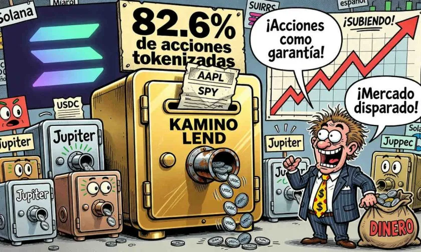 Kamino Lend alcanza más del 82% del volumen en préstamos de acciones tokenizadas en Solana