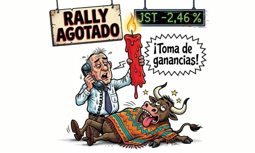 JST recede un 2,46 % tras el rally del fin de semana y el mercado evalúa si es solo toma de ganancias