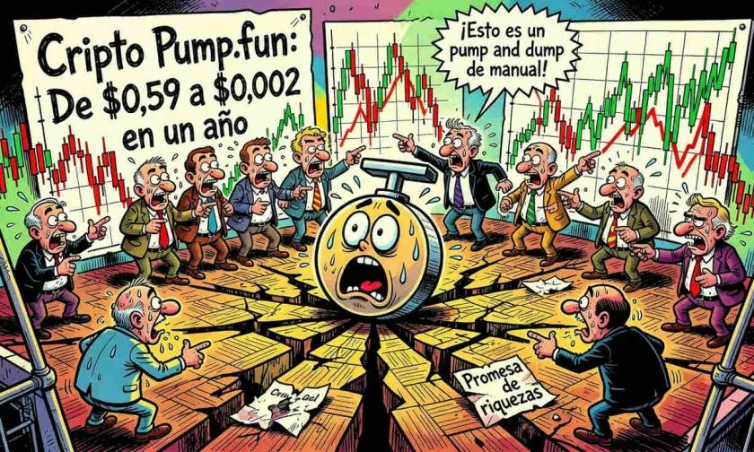 Pump token registra alza de 8,57% y supera medias móviles clave pese a caída del 99,66% desde máximos