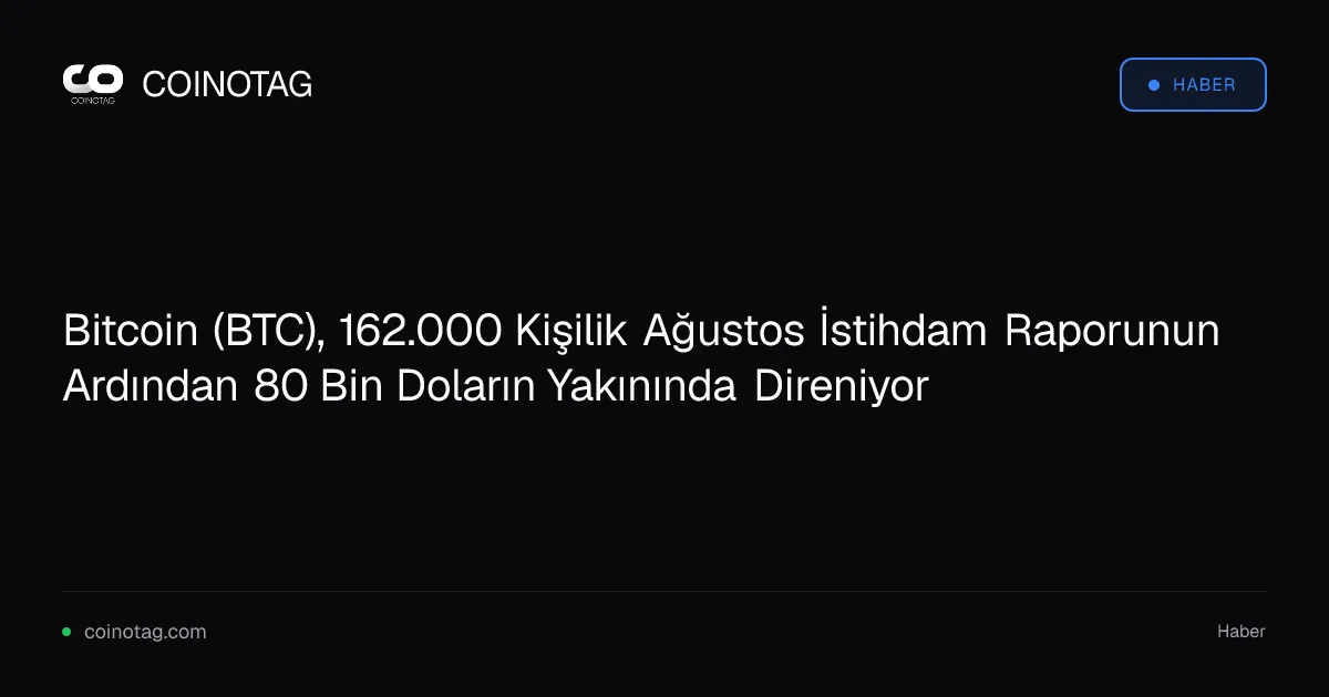 Bitcoin, 162.000 istihdamla 80 bin dolarda direniyor