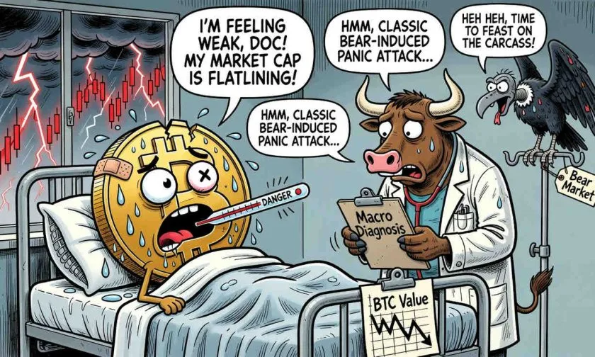 Bitcoin ($BTC) se precipita bajo los USD $62.000 mientras el mercado digiere un desplome anual del 43%