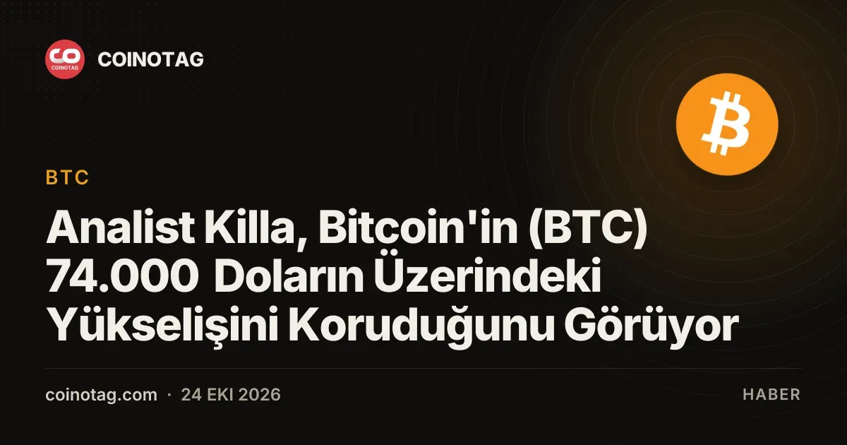 Analist Killa, Bitcoin'in (BTC) 74.000 Doların Üzerindeki Yükselişini Koruduğunu Görüyor