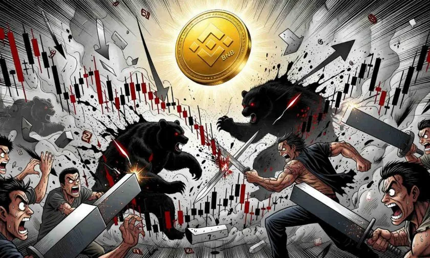 Bnb cae 0,31% en sesión volátil, bajo SMA-200