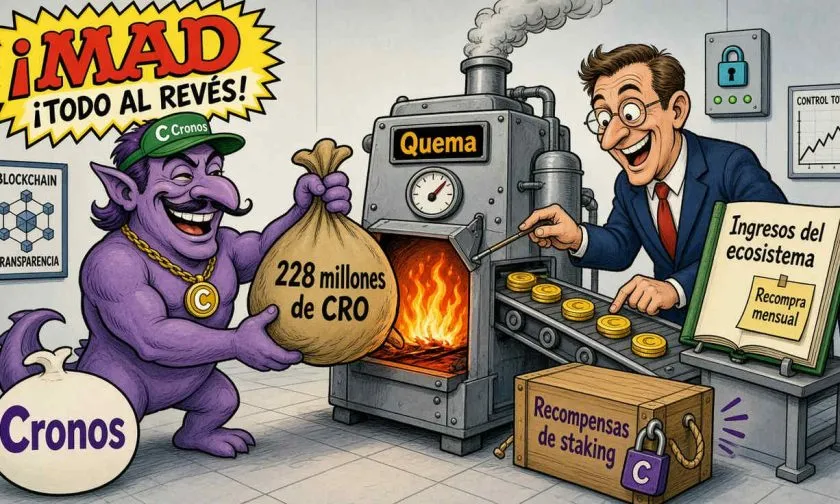 Cronos quema 228 millones de CRO y destina ingresos del ecosistema a recompras