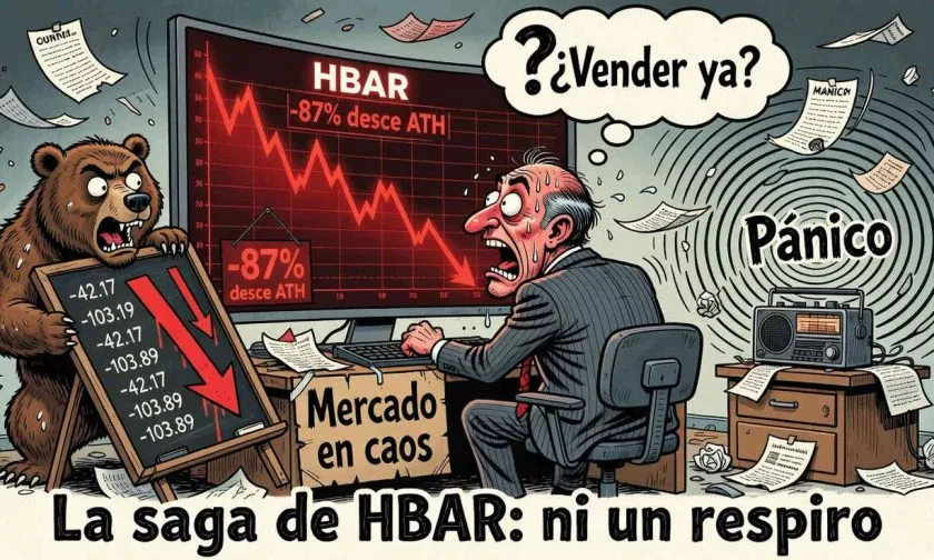 HBAR se desmorona un 87% desde su máximo histórico: ¿calma antes de un rebote o capitulación?