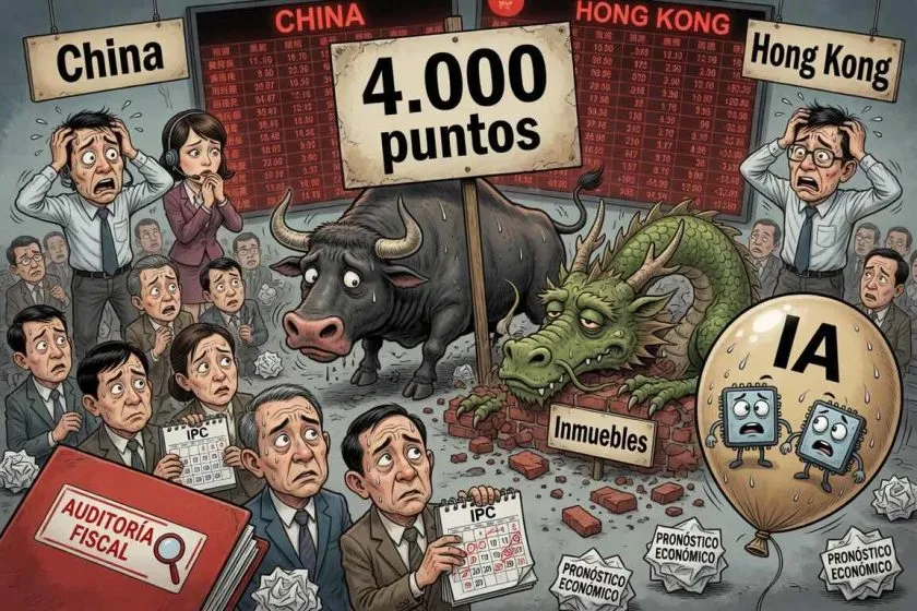 Mercados de China y Hong Kong caen por temores económicos, presión inmobiliaria y dudas sobre IA