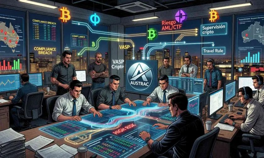 Australia intensifica vigilancia cripto con AUSTRAC ante nuevas reglas AML para VASPs
