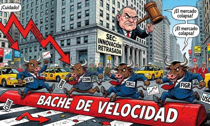 Desplome de acciones de tokenización tras retraso de la SEC en exención de innovación