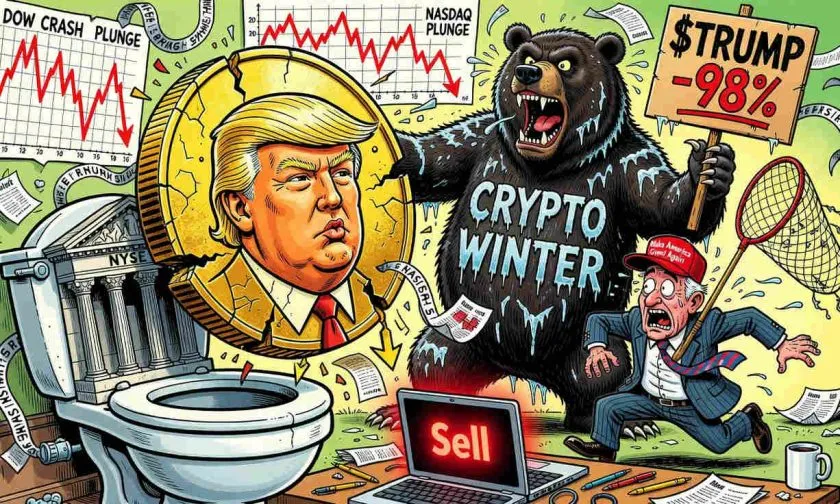 MAGA ($TRUMP) en caída libre: el token político pierde un 84% en 12 meses y lucha por los $1,50