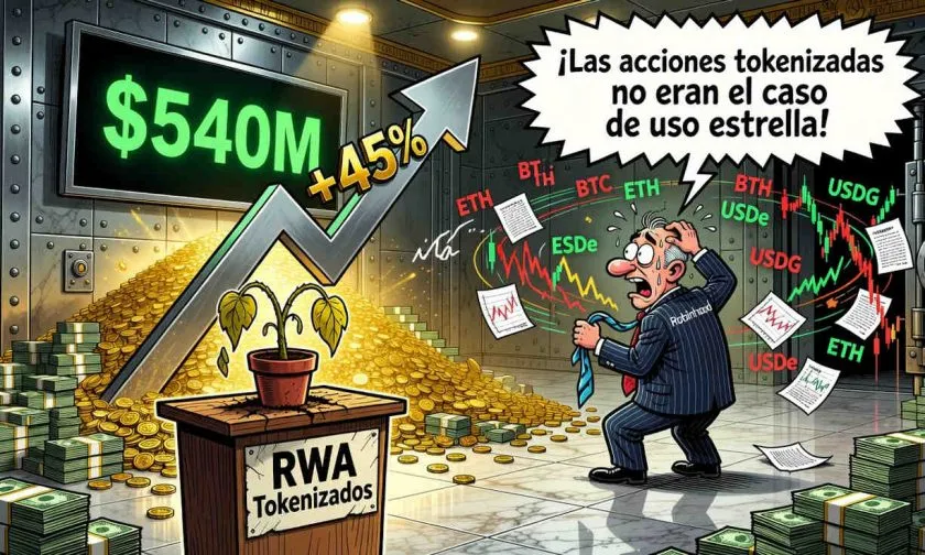 Robinhood Chain ve un aumento del 45% en su TVL, superando los $540 millones en agosto