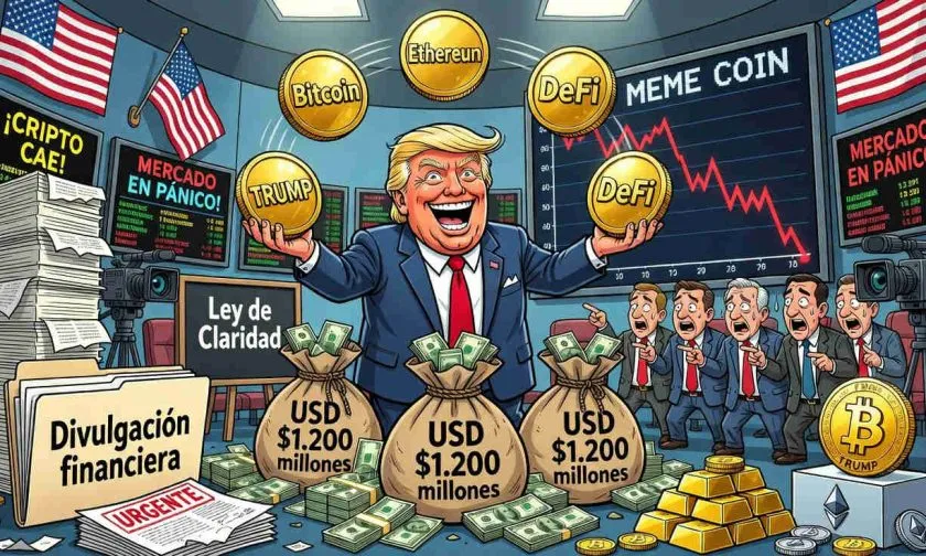 Trump revela más de USD $1.200 millones en ganancias cripto y tener al menos USD $50 millones en Bitcoin