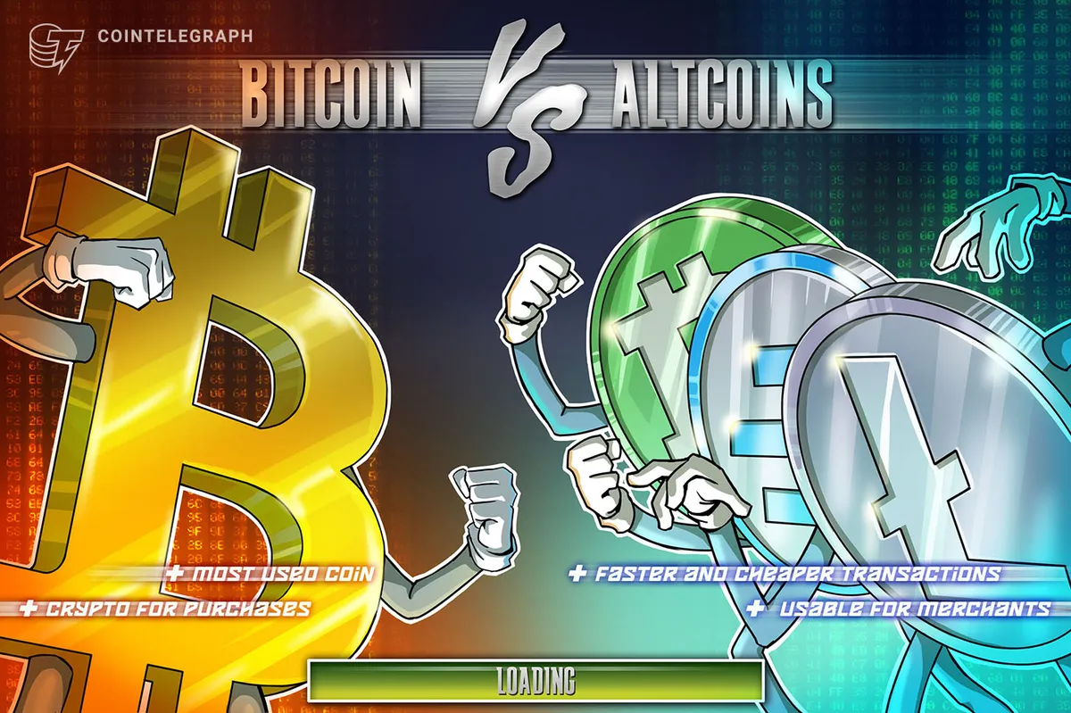 Métrica cripto sinaliza altseason enquanto participação do Bitcoin no mercado fica abaixo de 60%