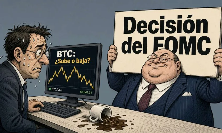 Bitcoin se consolida en $77,738 mientras esperan decisiones clave de la Fed