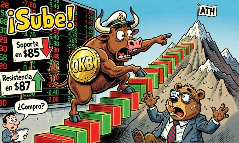 OKB repunta 1,5% y se aproxima a su media móvil de 200 días