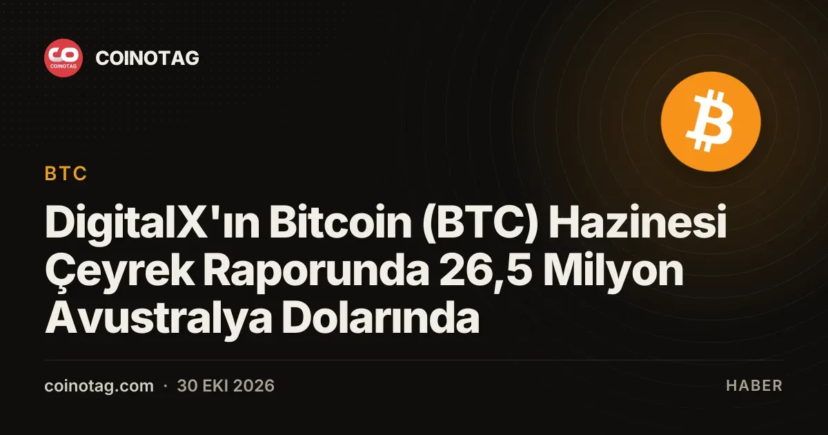 DigitalXportfoyu eylul ayinda 26,5 milyon Avustralya dolarina ulasan bitcoin rezervini korudu