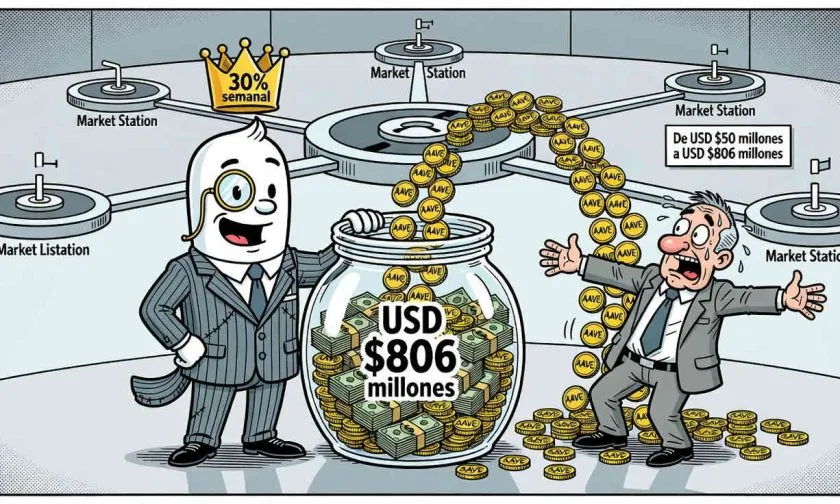 Aave V4 logra récord de $806 millones en depósitos tras crecer 30% en una semana