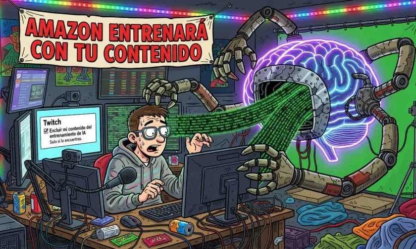 Twitch activa por defecto el uso de tu contenido para entrenar la IA de Amazon