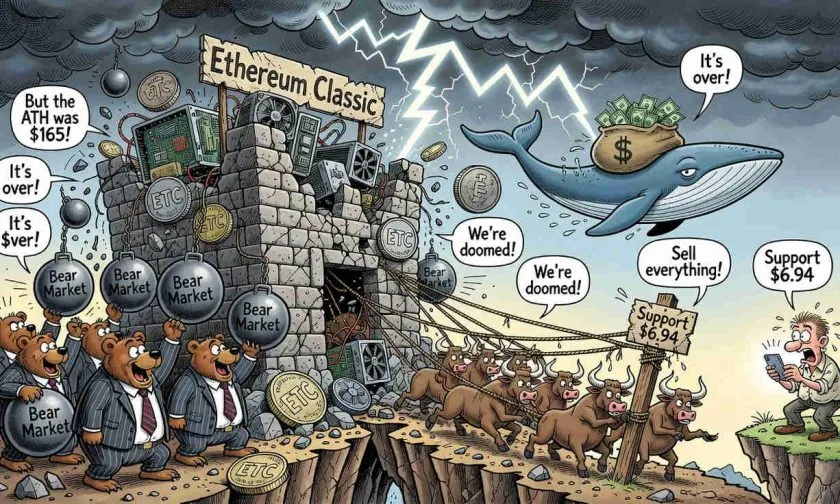 Ethereum Classic [ETC] enfrenta su hora más oscura el 07/07/2026: ¿soporte clave en $6,94 cederá?