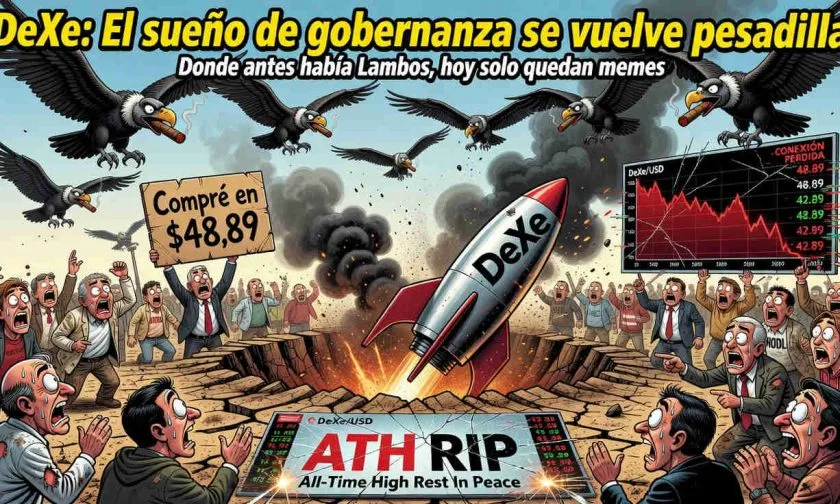 DeXe se desploma un 23,80% en 24 horas mientras el pánico borra su máximo histórico
