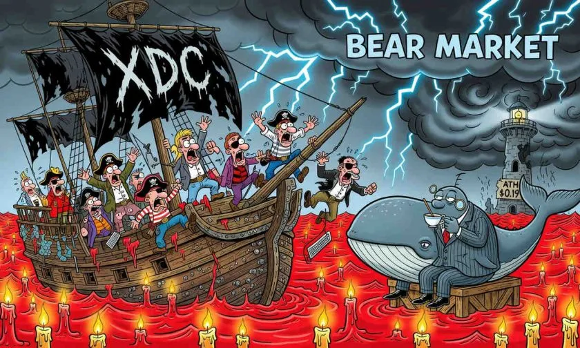 XDC en alerta máxima: caída del 42% en 2026 revela debilidad estructural